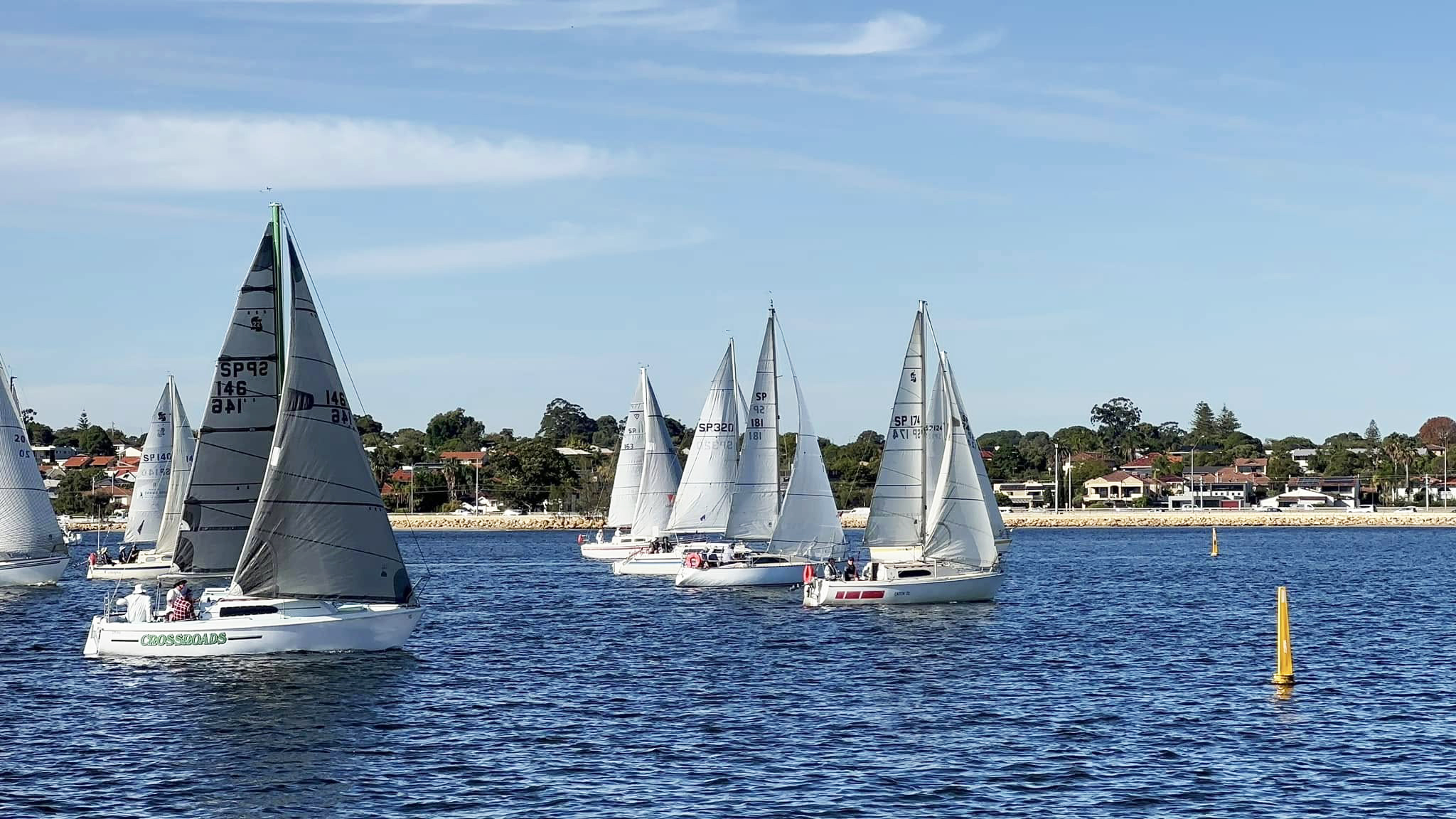 Fleet at the start line