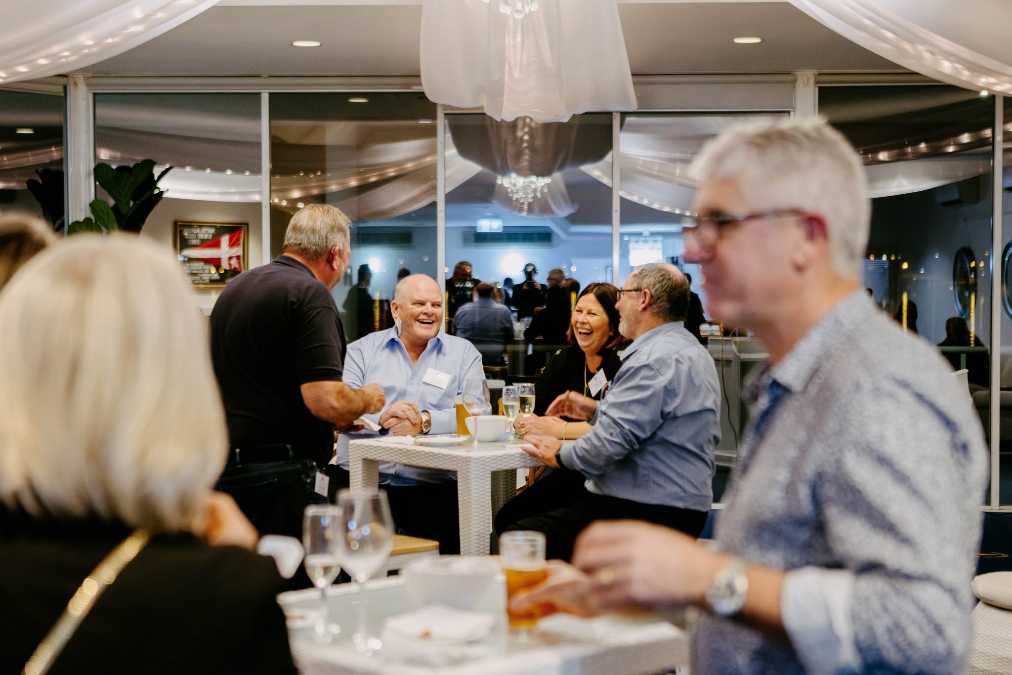 Members socialising at the bar